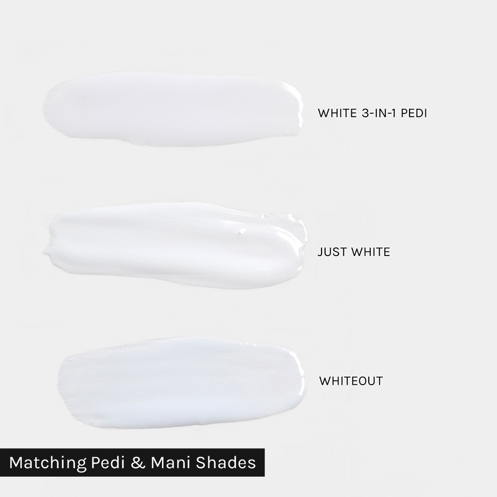 Gelous White 3-in-1 gel nail polish comparison - photographed in Australia