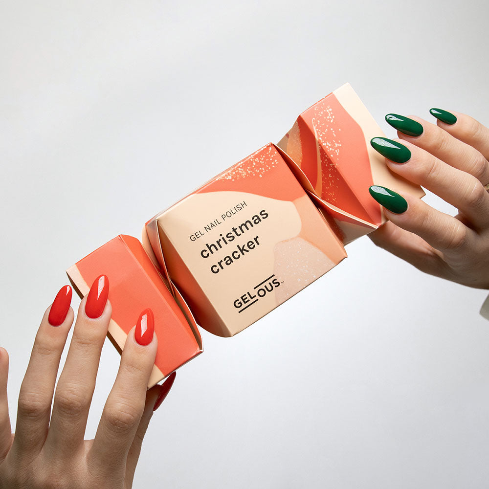 Gelous gel nail polish Christmas Cracker: Classic Gel Polish Duo - photographed in Australia