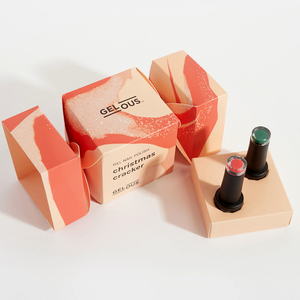 Gelous gel nail polish Christmas Cracker: Classic Gel Polish Duo - photographed in Australia