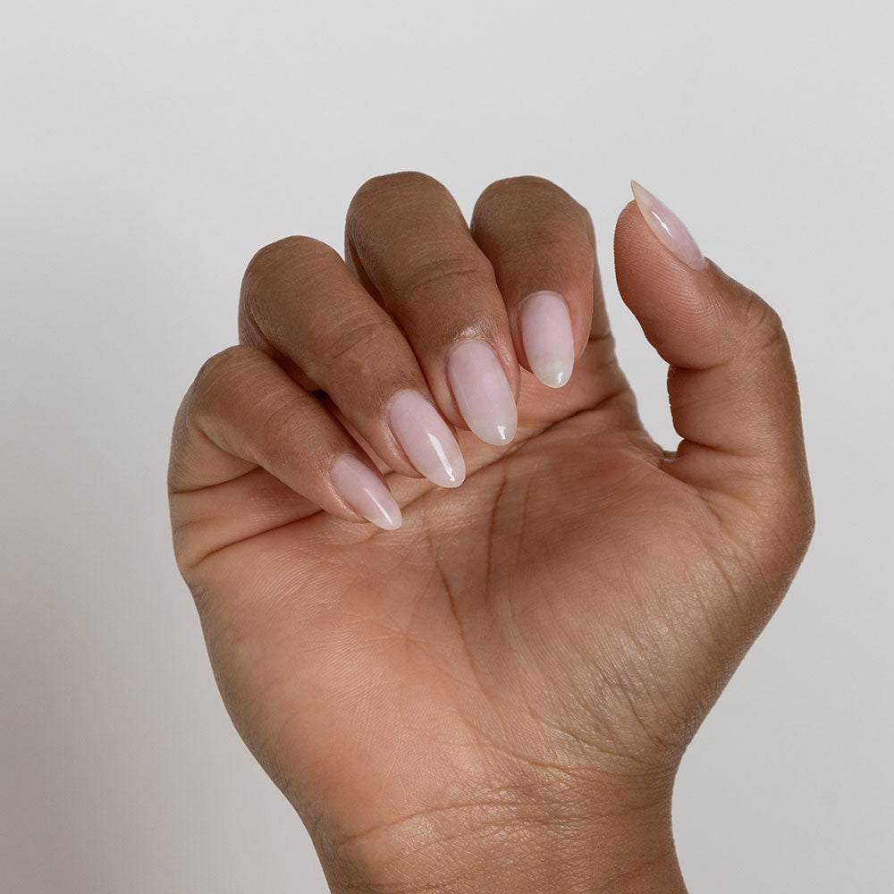 Gelous Dreamy Builder in a Bottle (BIAB) gel nail polish on model - photographed in Australia