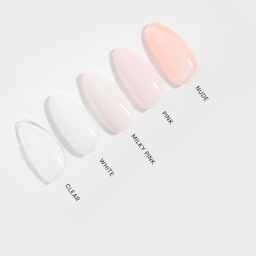 Gelous White Builder Gel (BIAB) gel nail polish swatches - photographed in Australia