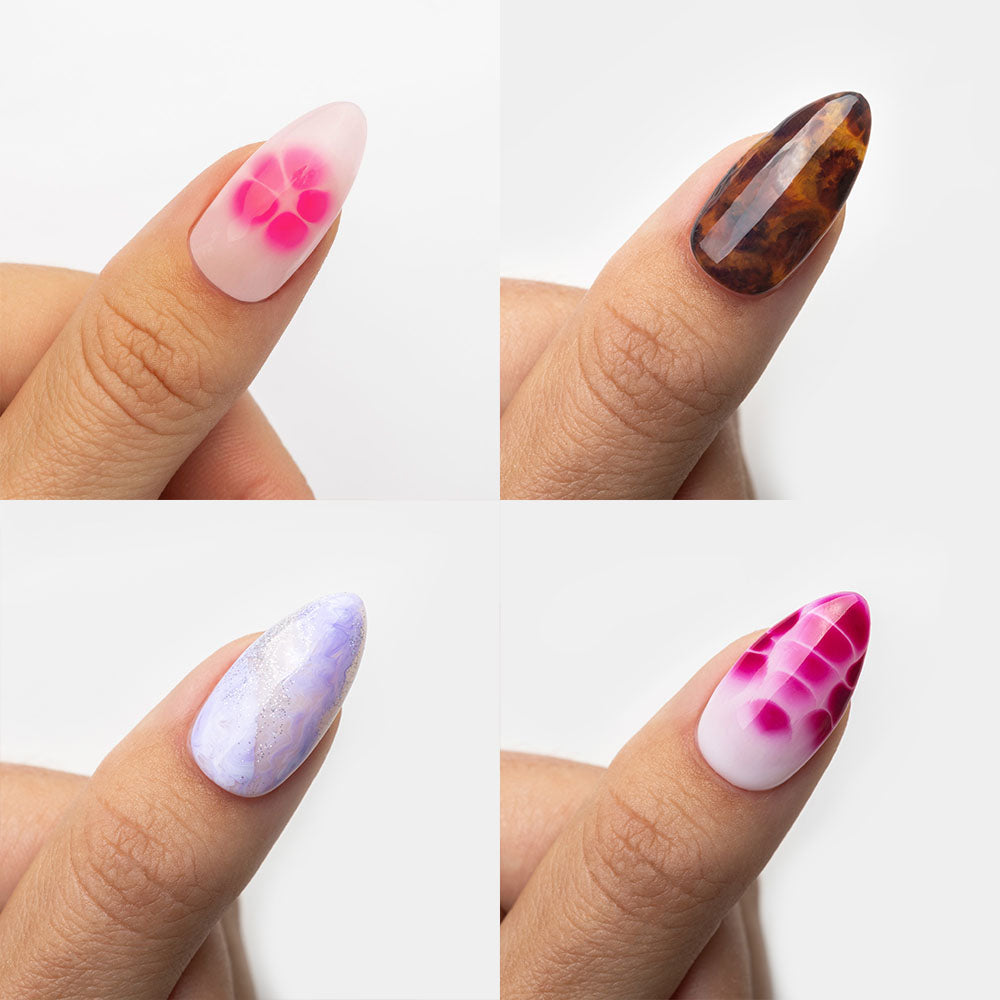 Gelous Blooming gel nail polish swatches - photographed in Australia