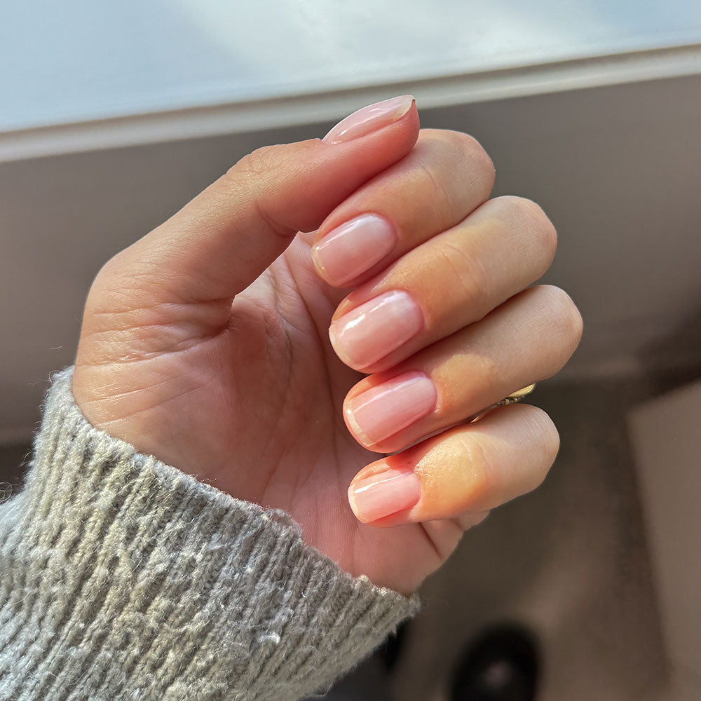 Gelous A Hint Of Pink HEMA & TPO-Free gel nail polish - photographed in Australia on model
