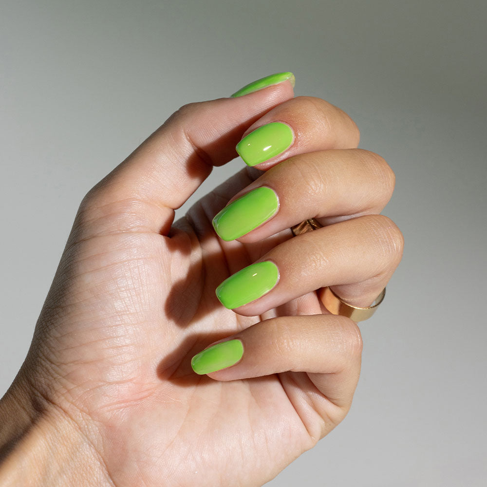 Gelous Appletini gel nail polish - photographed in Australia on model