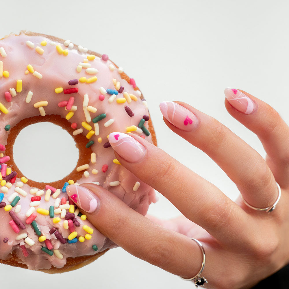 Gelous Bubblegum gel nail polish - photographed in Australia on model