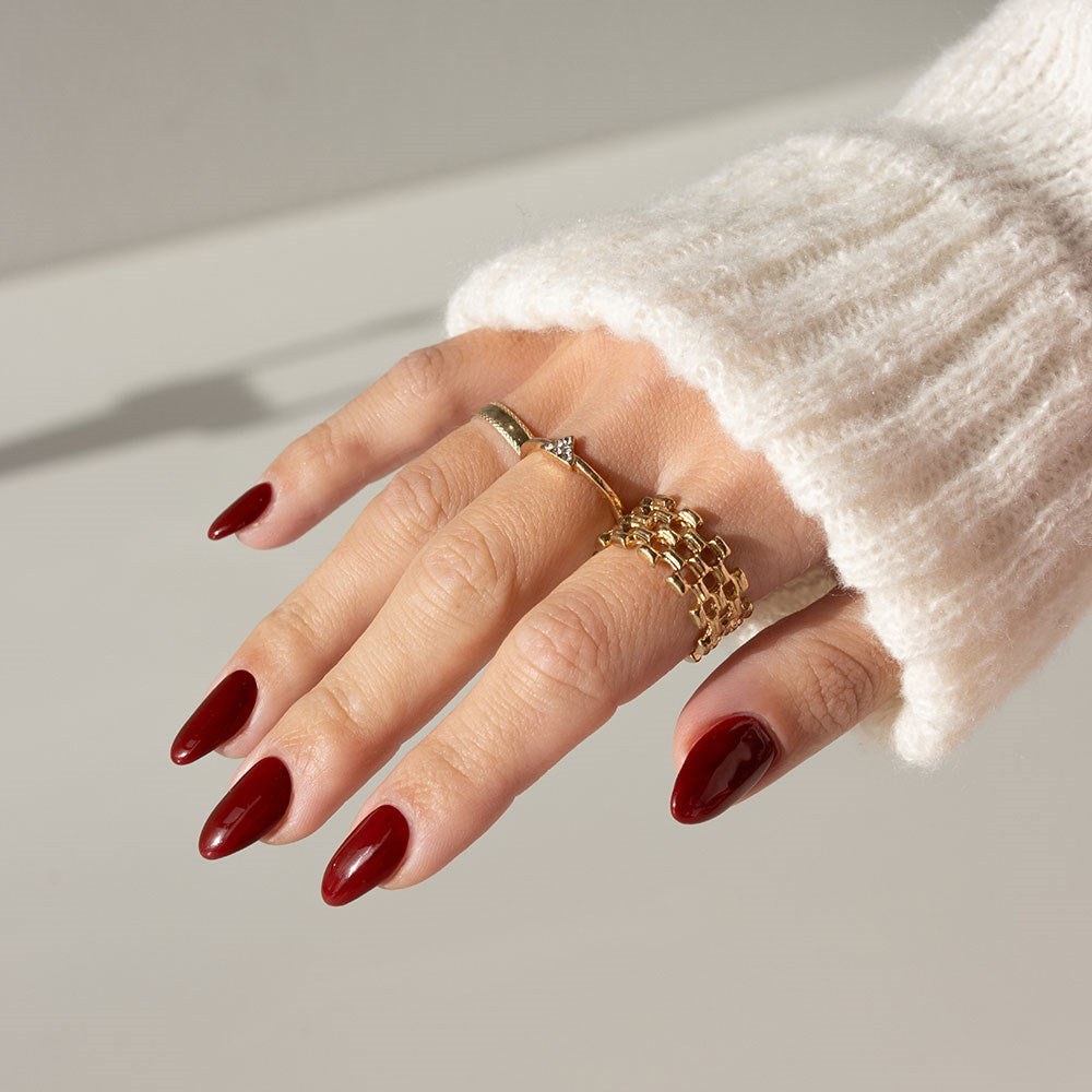 Gelous Bad Romance HEMA & TPO Free gel nail polish swatch - photographed in Australia on model