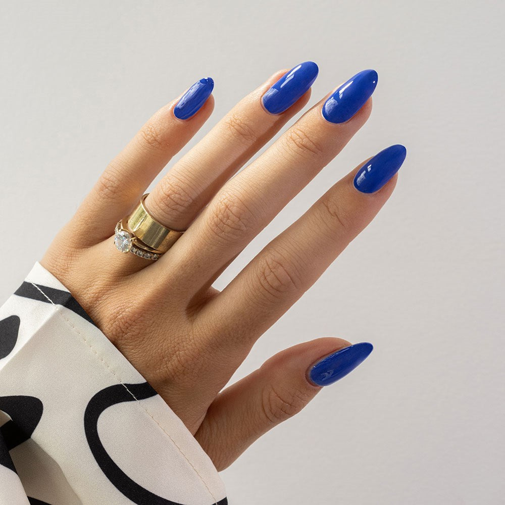 Gelous Blue Lagoon gel nail polish - photographed in Australia on model