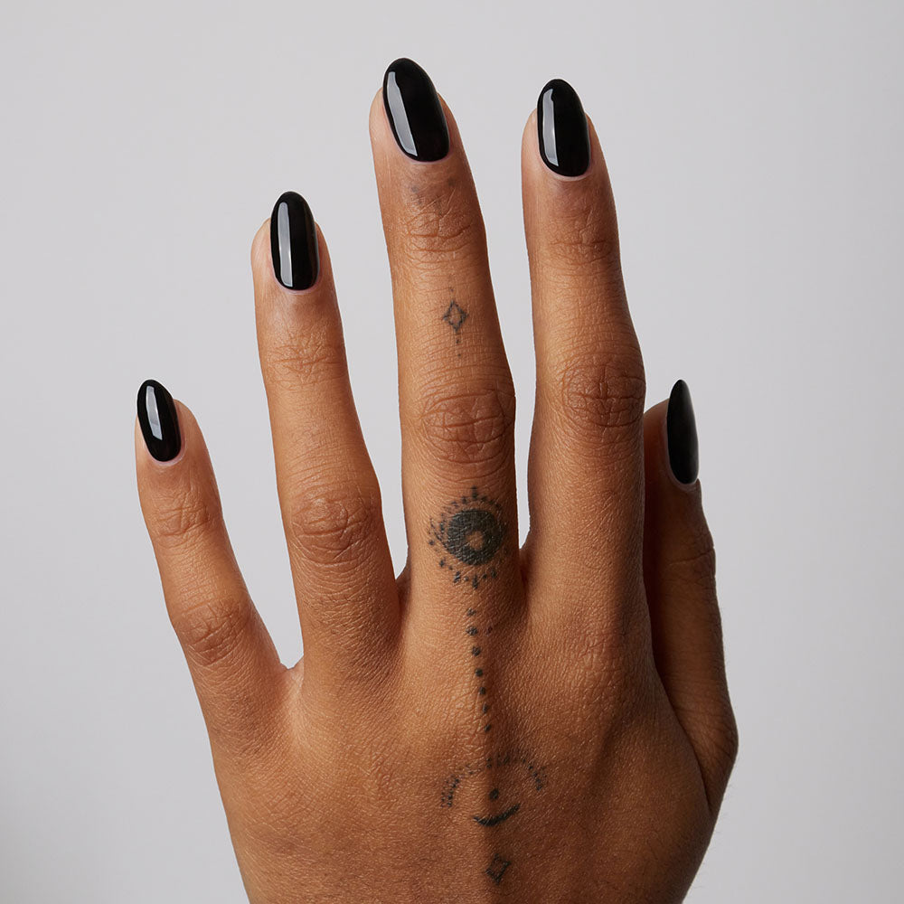 Gelous Black Out gel nail polish - photographed in Australia on model