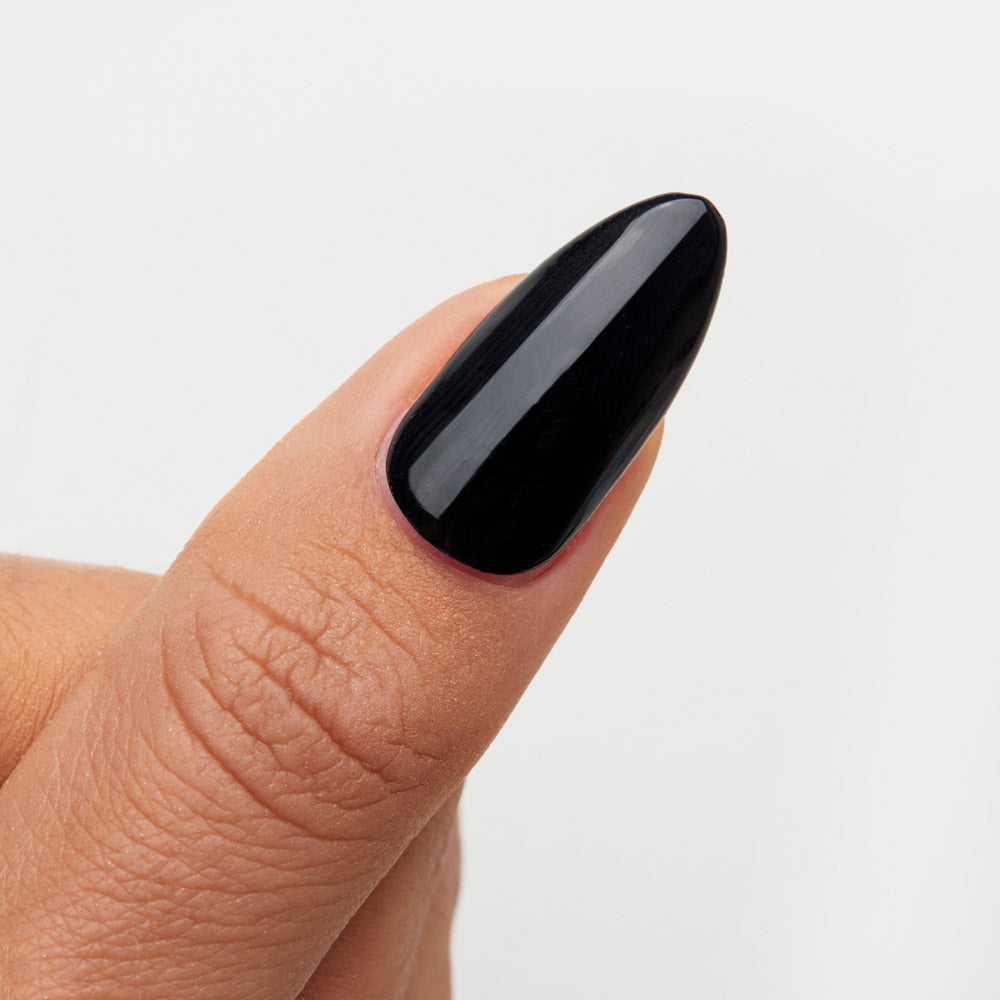Gelous Black Out gel nail polish swatch - photographed in Australia