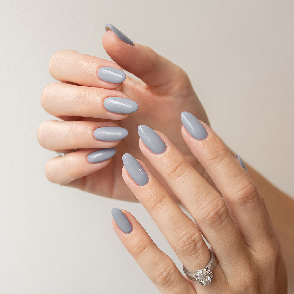 Gelous Better Slate Than Never HEMA & TPO Free gel nail polish swatch - photographed in Australia on model