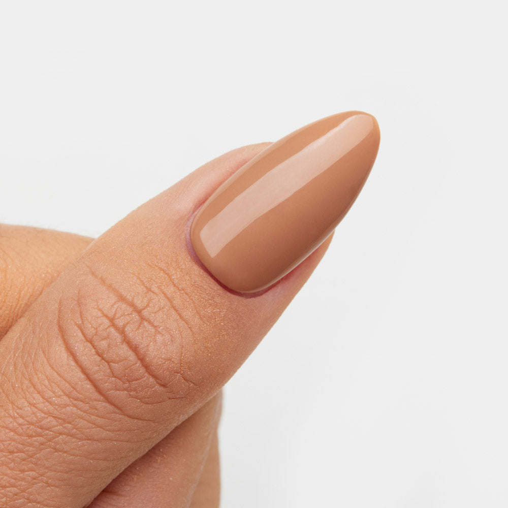 Gelous Chocolate Milk gel nail polish swatch - photographed in Australia