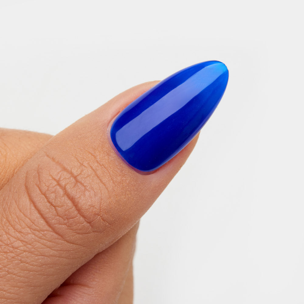 Gelous Cobalt gel nail polish swatch - photographed in Australia