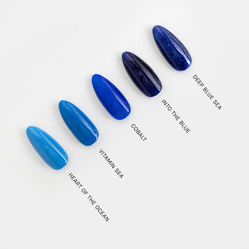 Gelous Cobalt gel nail polish comparison - photographed in Australia