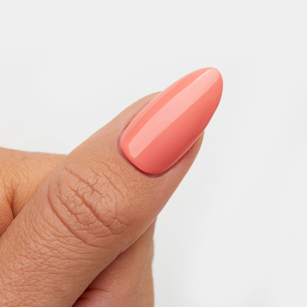Gelous Coral's Reef gel nail polish swatch - photographed in Australia
