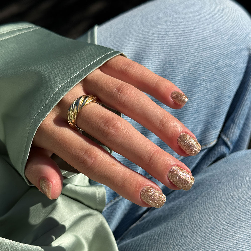 Gelous Champagne Showers HEMA & TPO-Free gel nail polish swatch - photographed in Australia