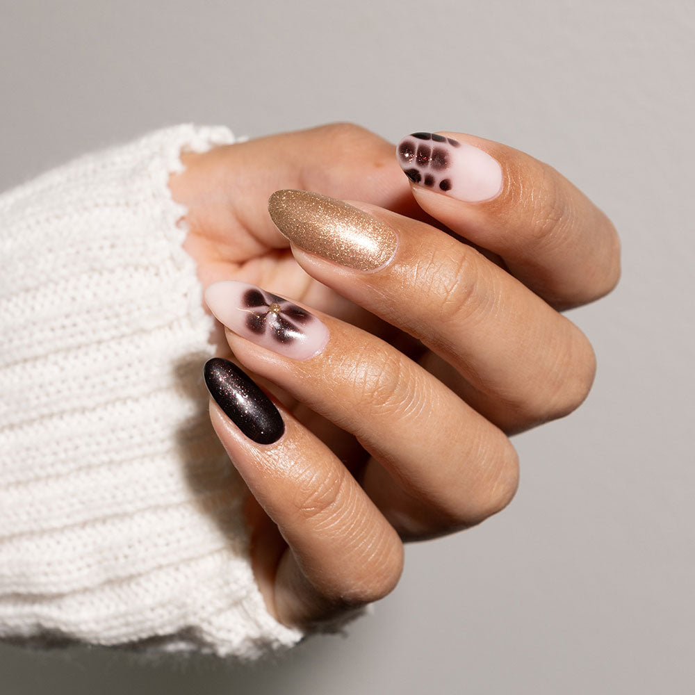 Gelous Champagne Showers gel nail polish - photographed in Australia on model