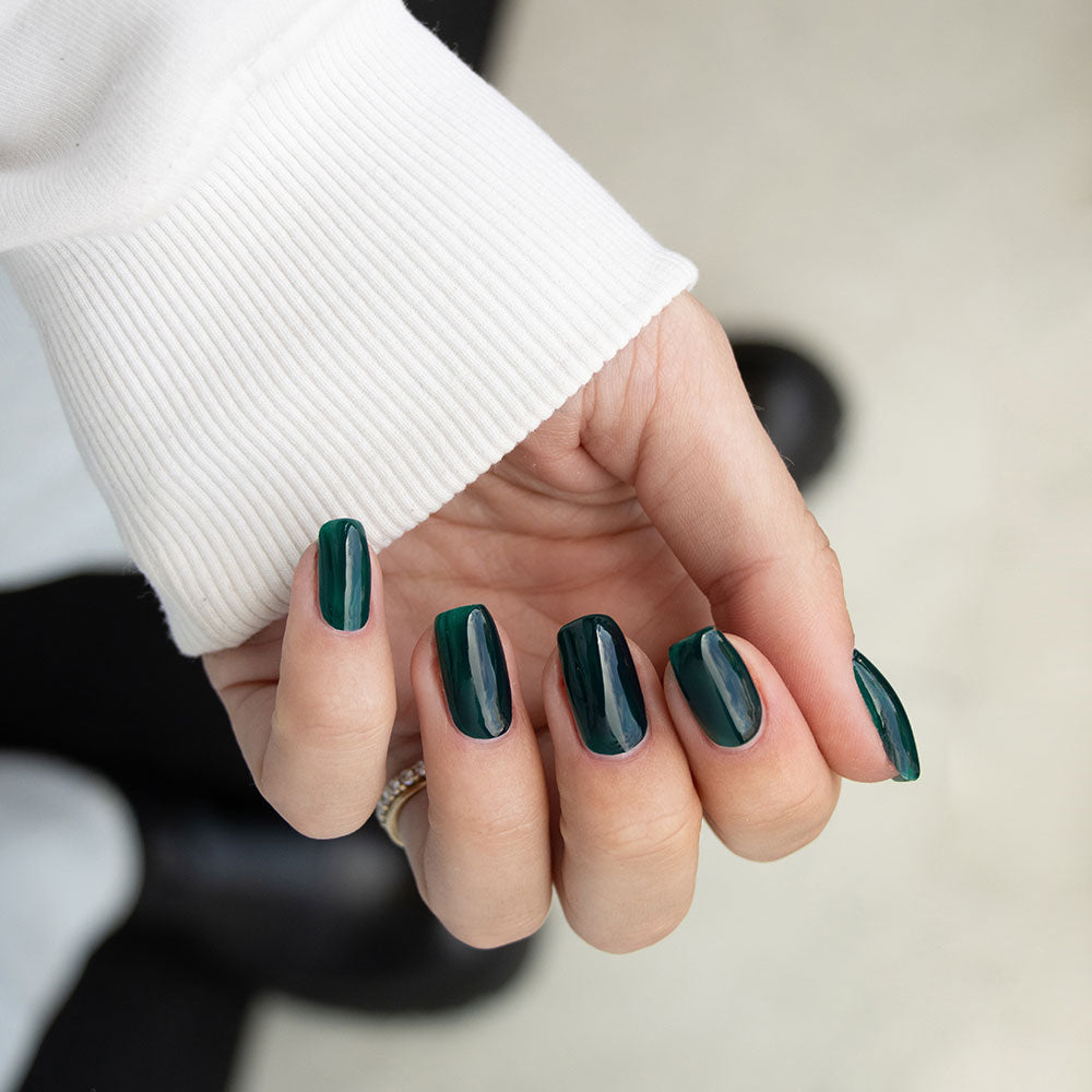 Gelous Darkest Forest gel nail polish swatch - photographed in Australia