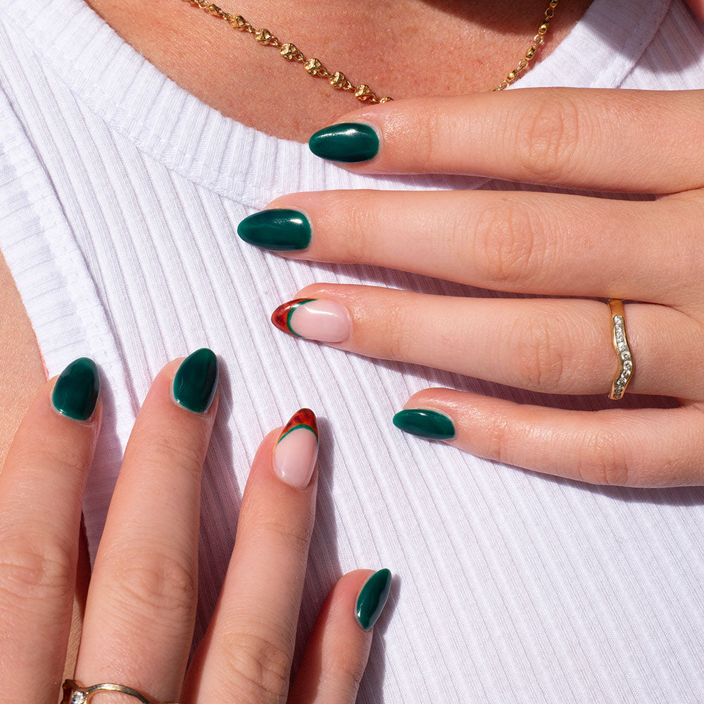 Gelous Darkest Forest gel nail polish swatch - photographed in Australia