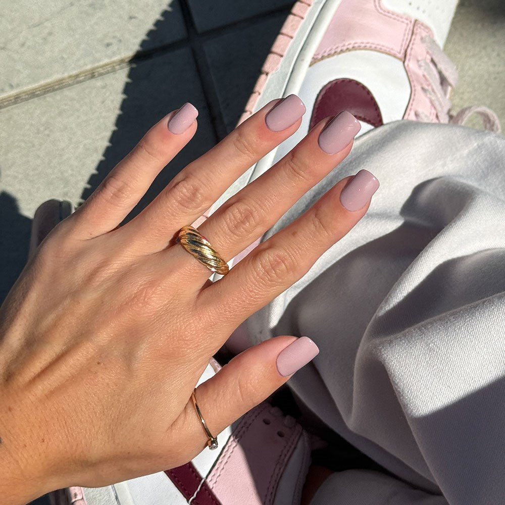 Gelous Dusty Pink HEMA & TPO Free gel nail polish - photographed in Australia on model