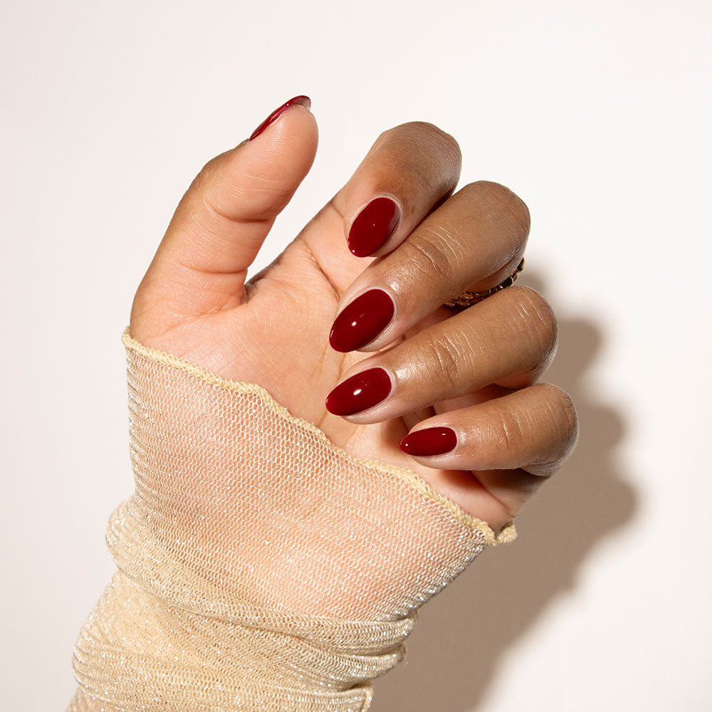 Gelous Dracula&#39;s Bride gel nail polish - photographed in Australia on model