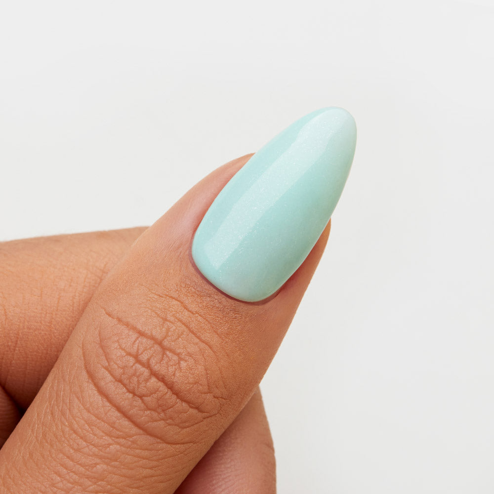 Gelous Excite-Mint gel nail polish swatch - photographed in Australia
