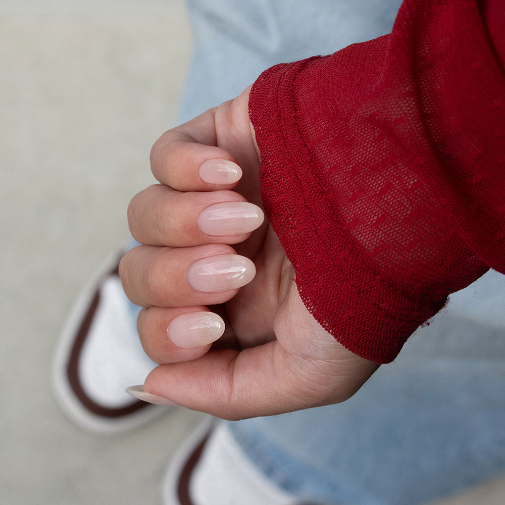 Gelous French Kiss gel nail polish swatch - photographed in Australia