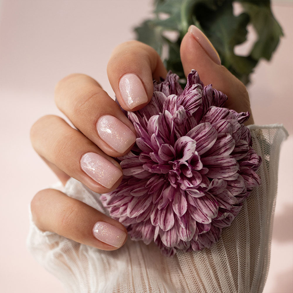 Gelous Flower Girl gel nail polish swatch - photographed in Australia on model