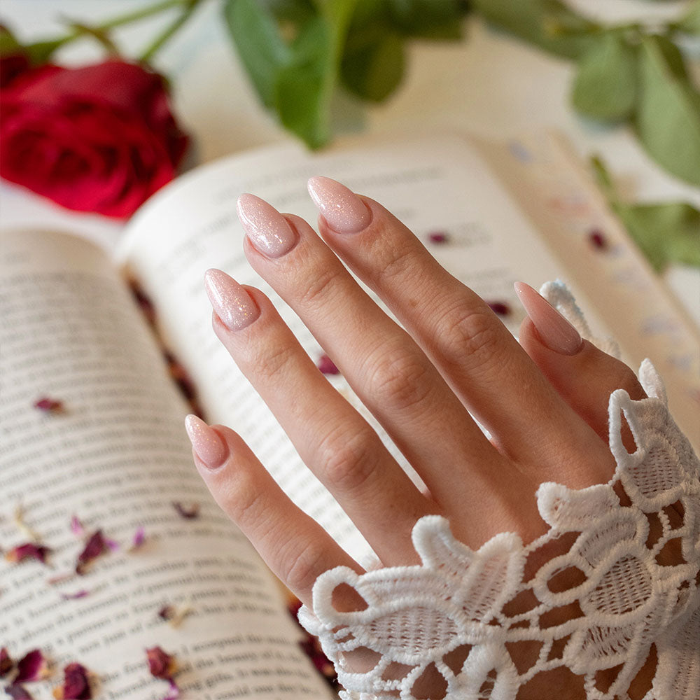 Gelous Flower Girl gel nail polish swatch - photographed in Australia on model