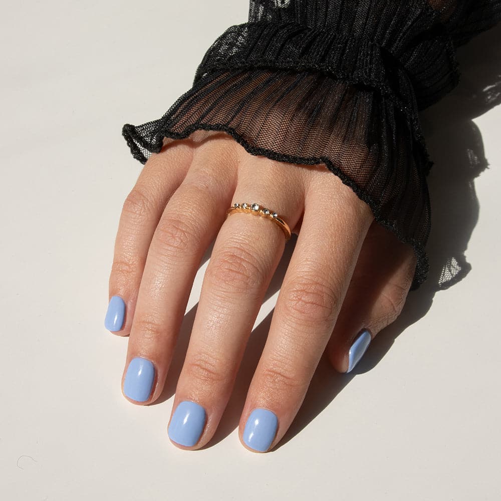 Gelous Forget Me Not gel nail polish - photographed in Australia on model