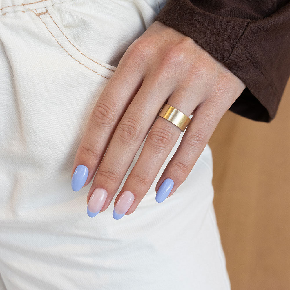 Gelous Forget Me Not gel nail polish - photographed in Australia on model