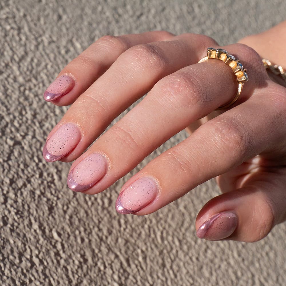 Gelous Fine Glitter gel nail polish - photographed in Australia on model