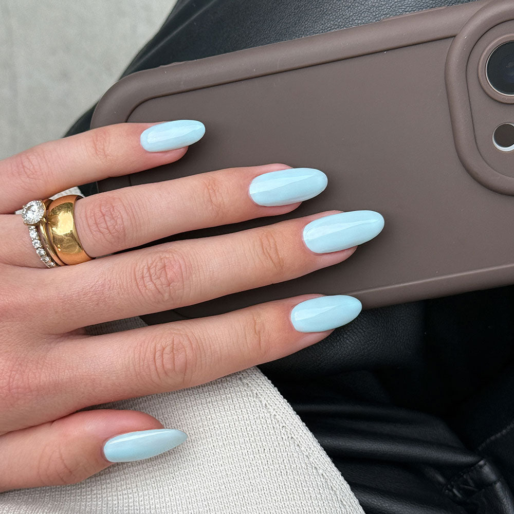 Gelous Head in the Clouds gel nail polish - photographed in New Zealand on model