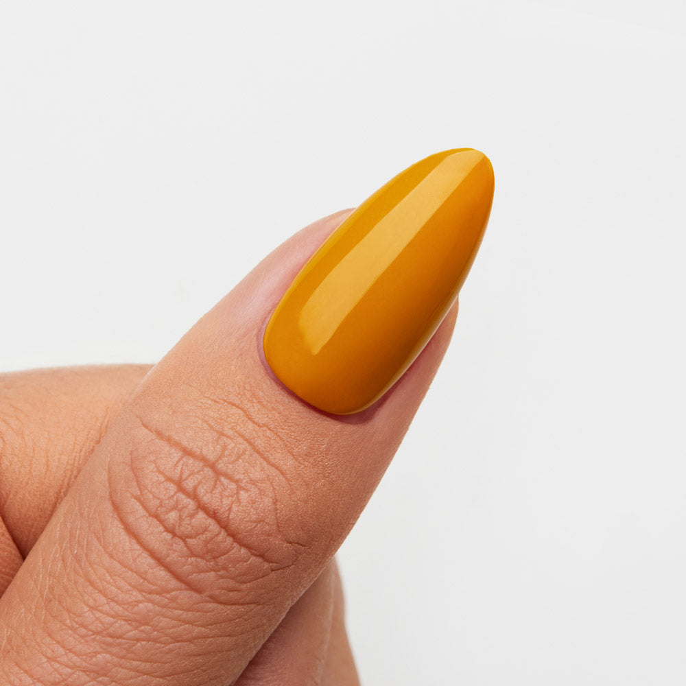 Gelous Honey Mustard gel nail polish swatch - photographed in Australia