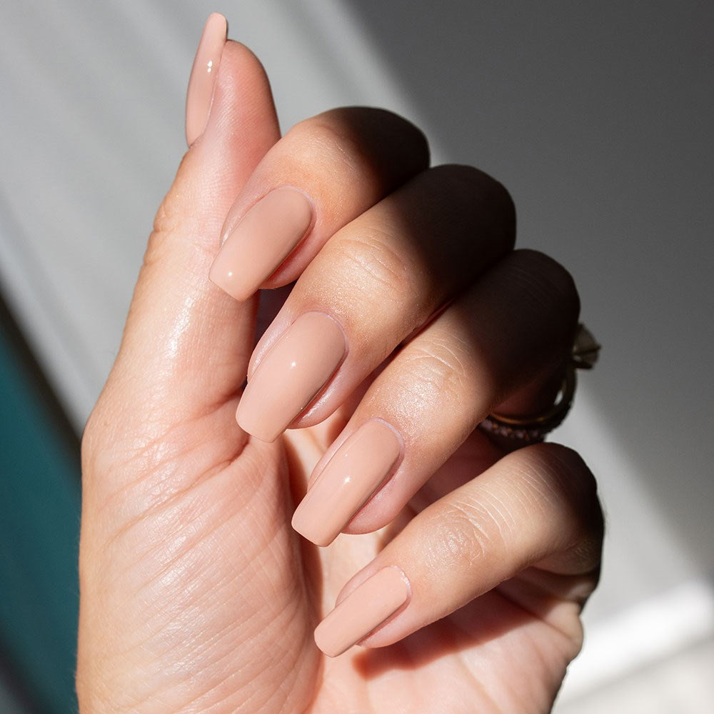 Gelous Hit the Clay HEMA & TPO Free gel nail polish swatch - photographed in Australia on model