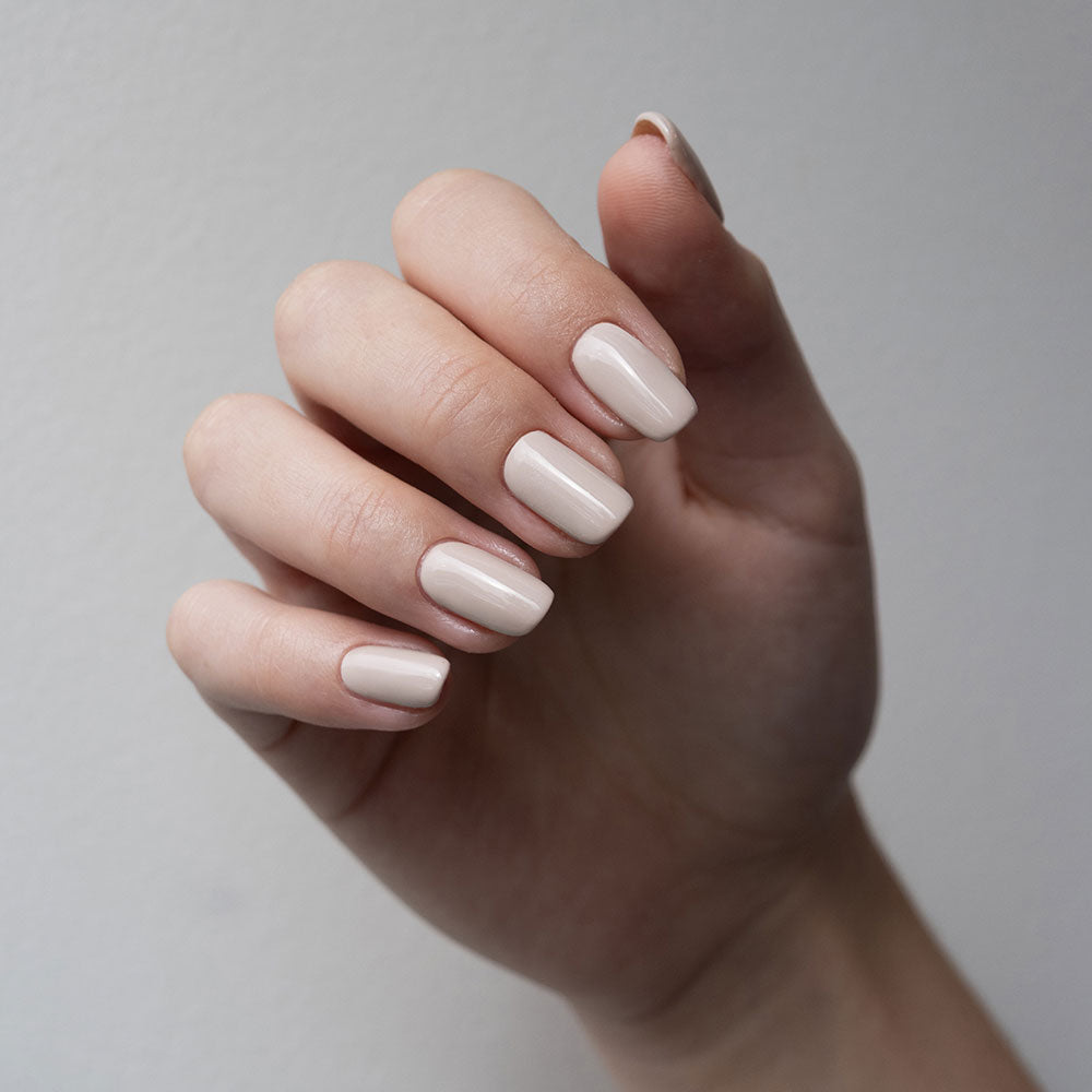Gelous Iced Mocha gel nail polish - photographed in Australia on model
