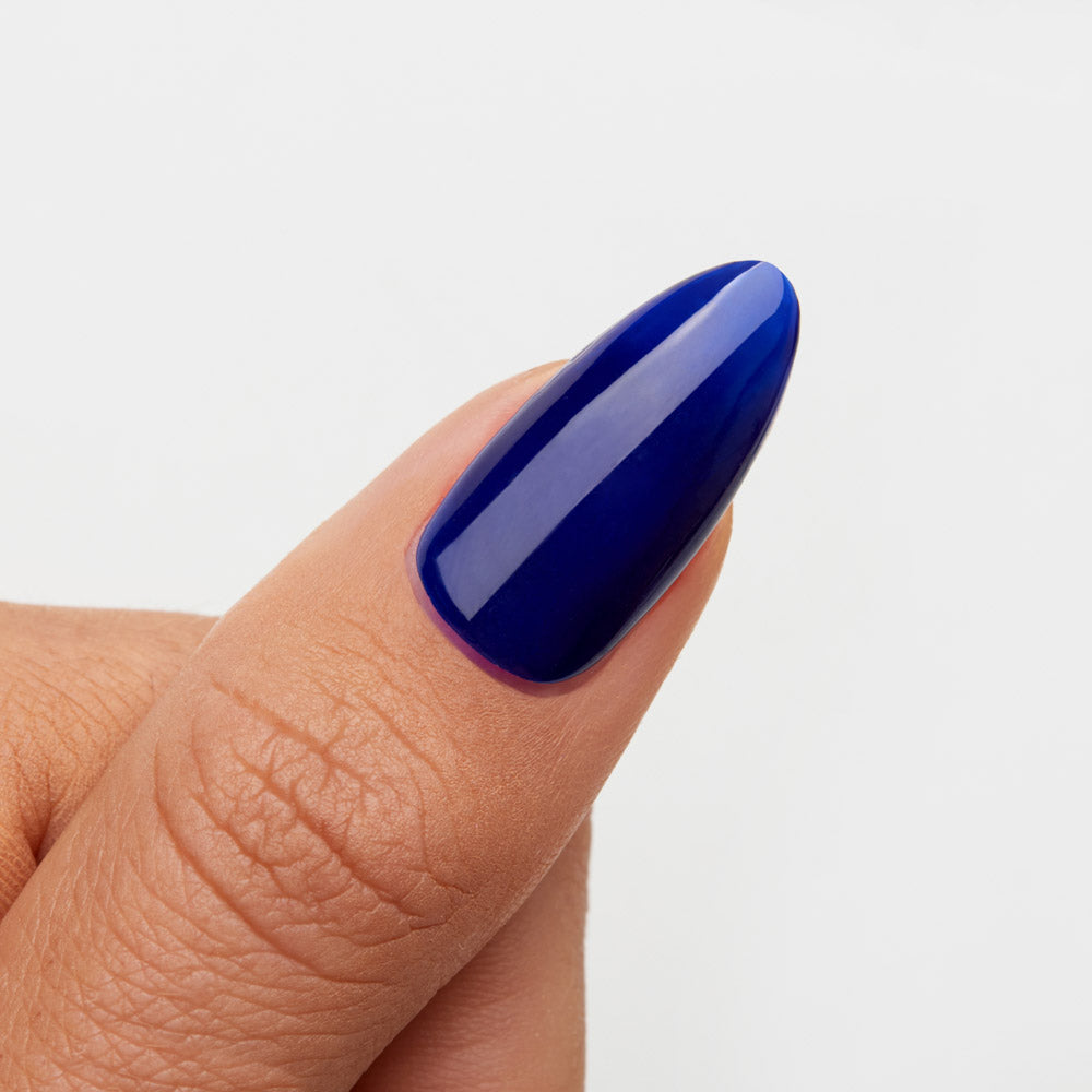 Gelous Into the Blue gel nail polish swatch - photographed in Australia