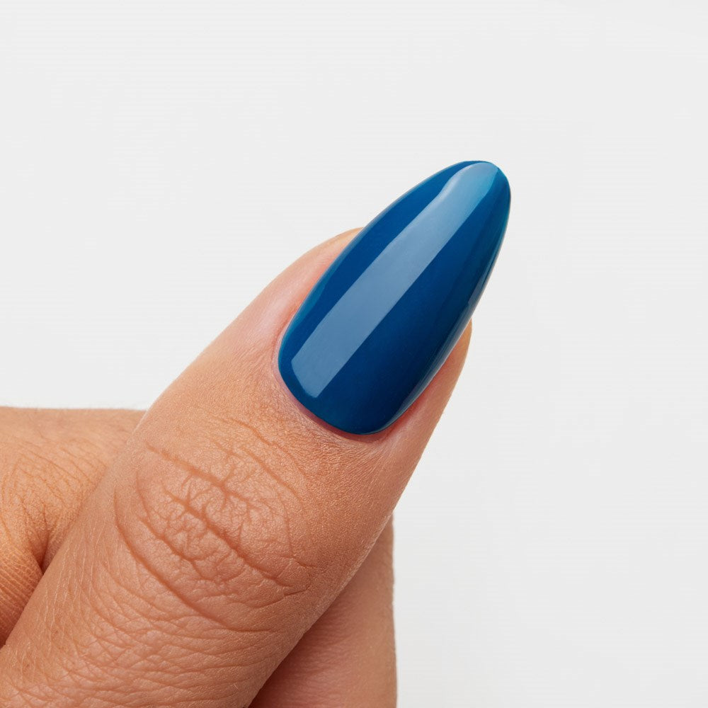 Gelous In the Navy HEMA & TPO Free gel nail polish swatch - photographed in Australia on model