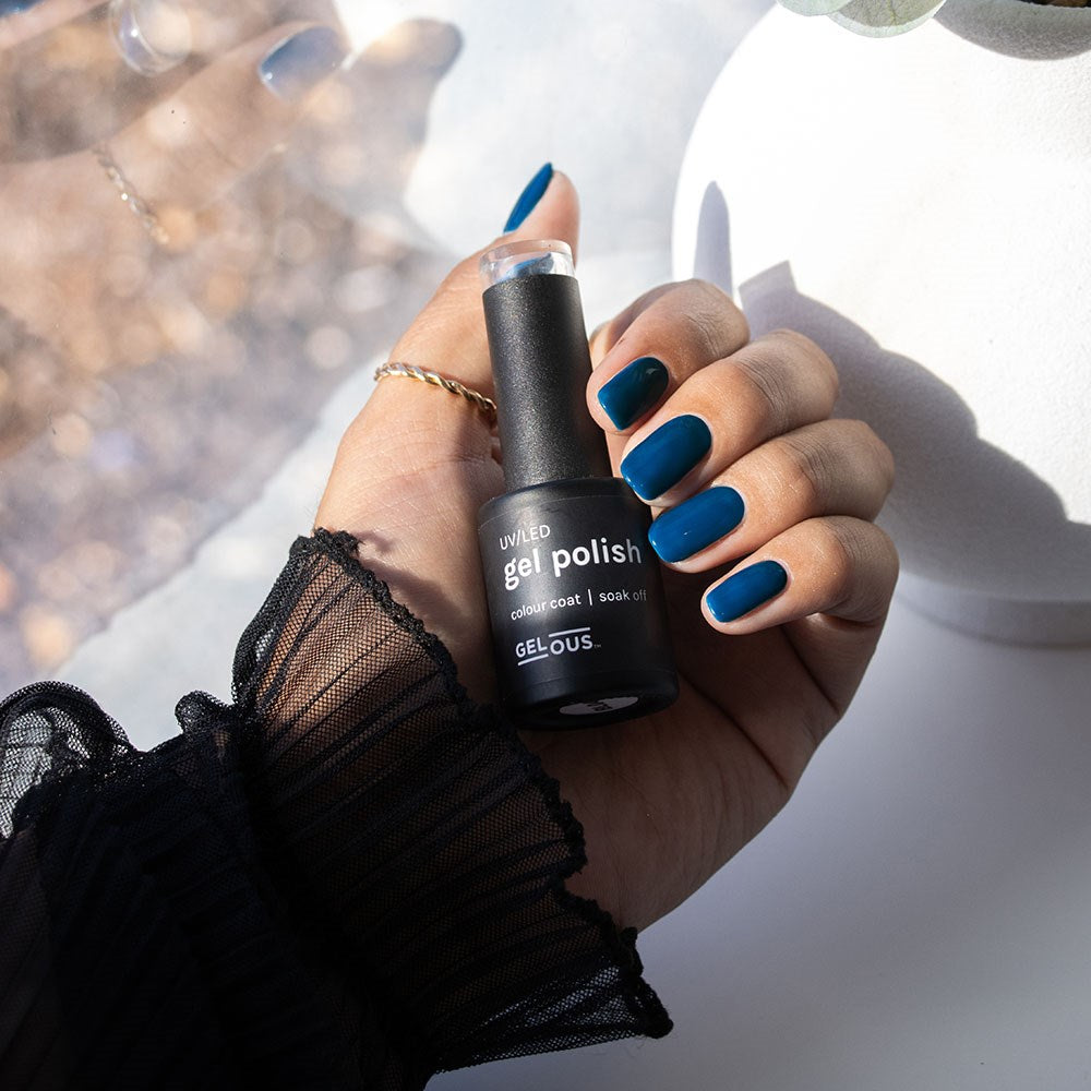 Gelous In the Navy HEMA & TPO Free gel nail polish - photographed in Australia on model
