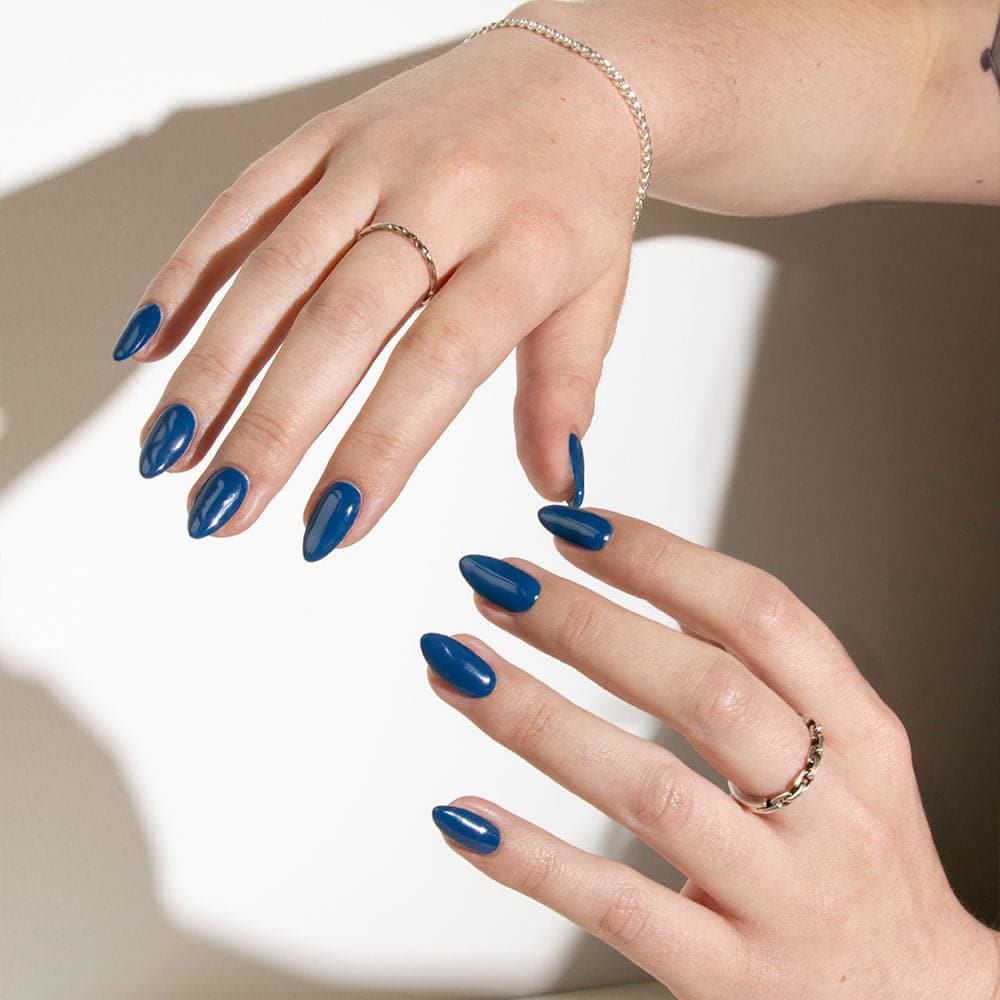 Gelous In The Navy gel nail polish - photographed in Australia on model