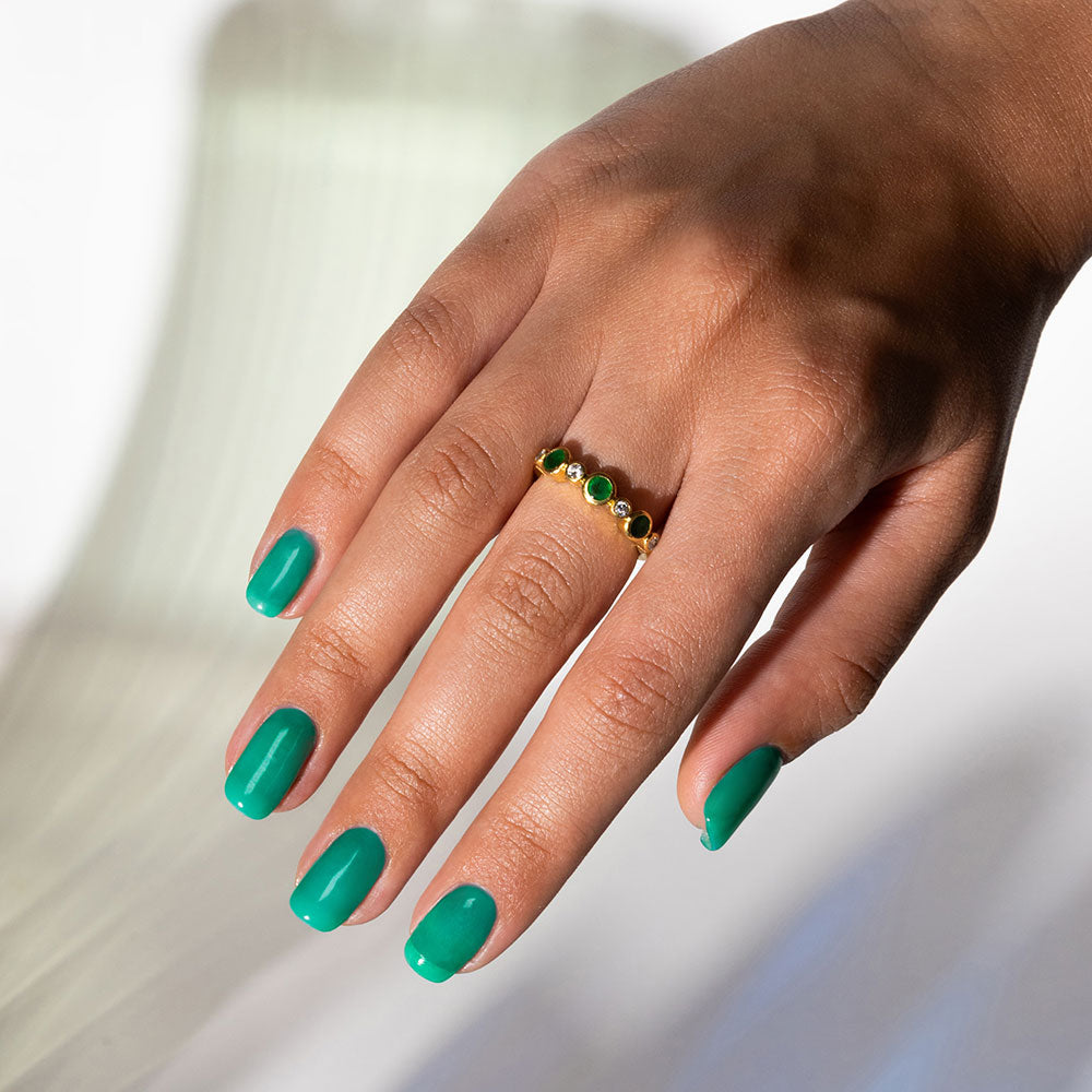 Gelous Green Jelly gel nail polish - photographed in Australia on model