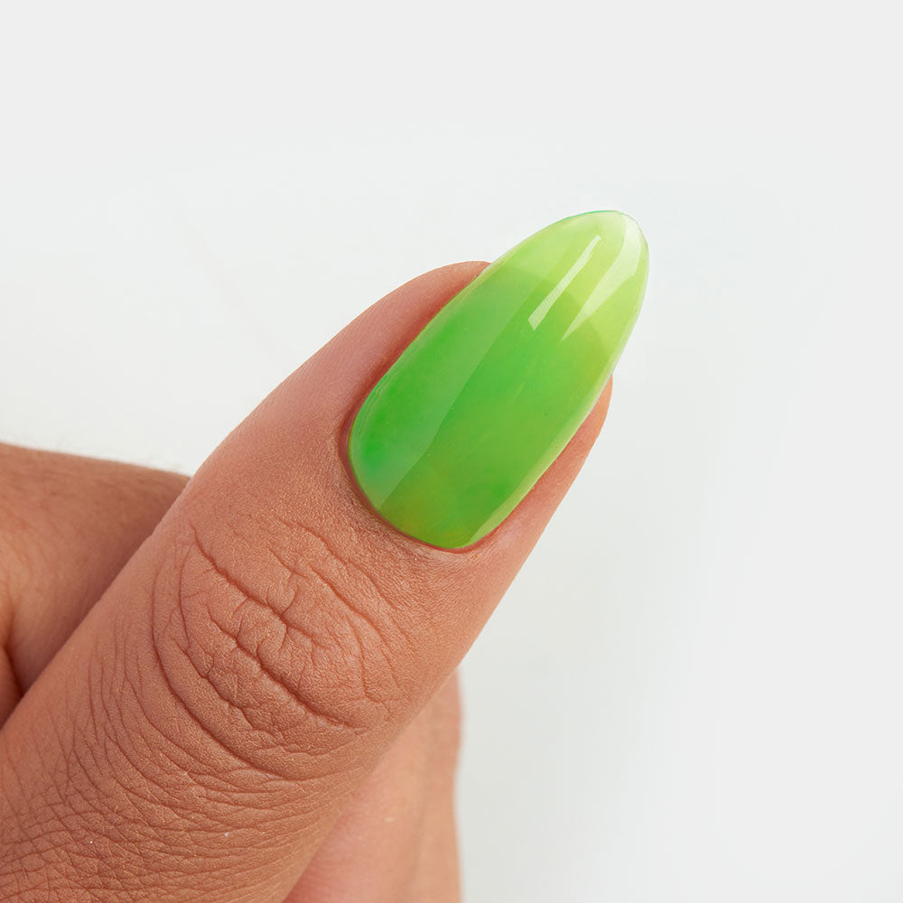 Gelous Lime Jelly gel nail polish - photographed in Australia on model