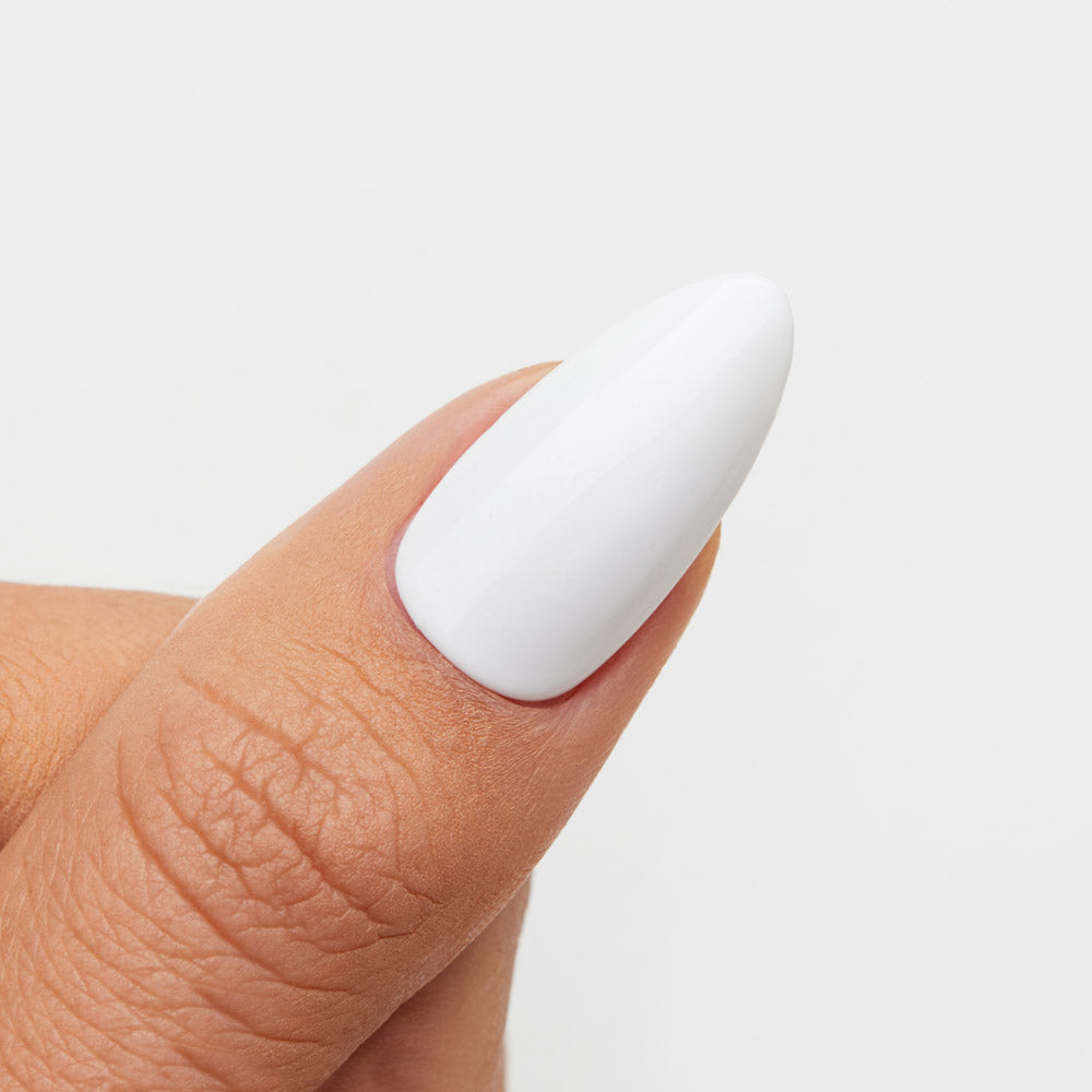 Gelous Just White gel nail polish swatch - photographed in Australia