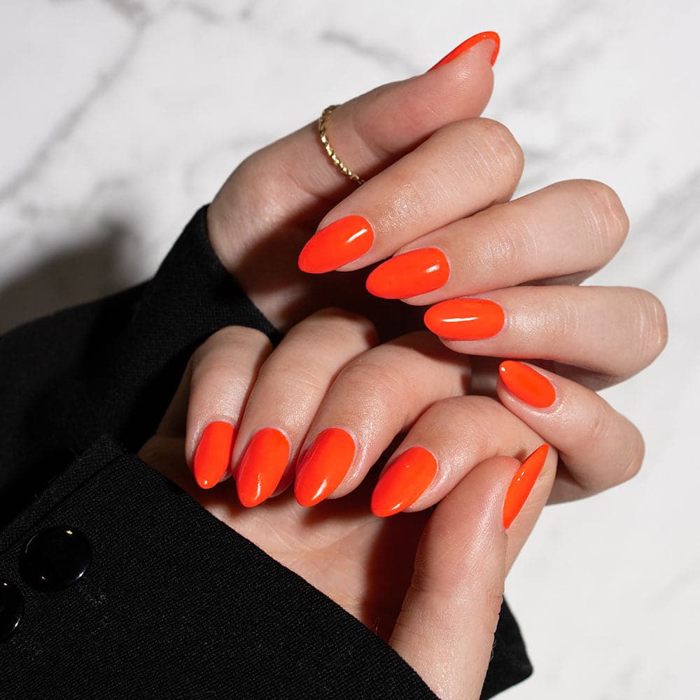 Gelous Lady in Red gel nail polish swatch - photographed in Australia