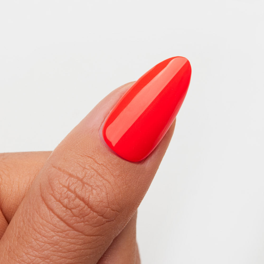 Gelous Lady in Red gel nail polish swatch - photographed in Australia