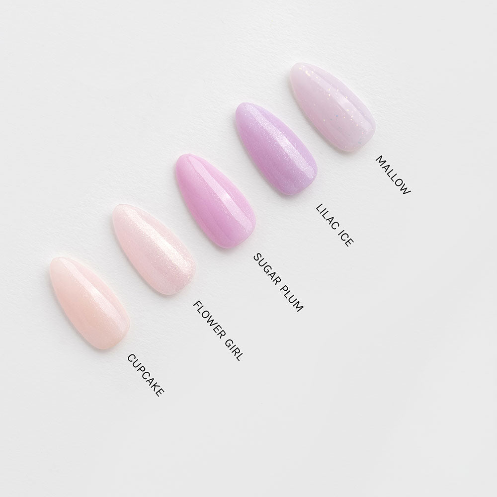 Gelous Lilac Ice gel nail polish comparison - photographed in Australia