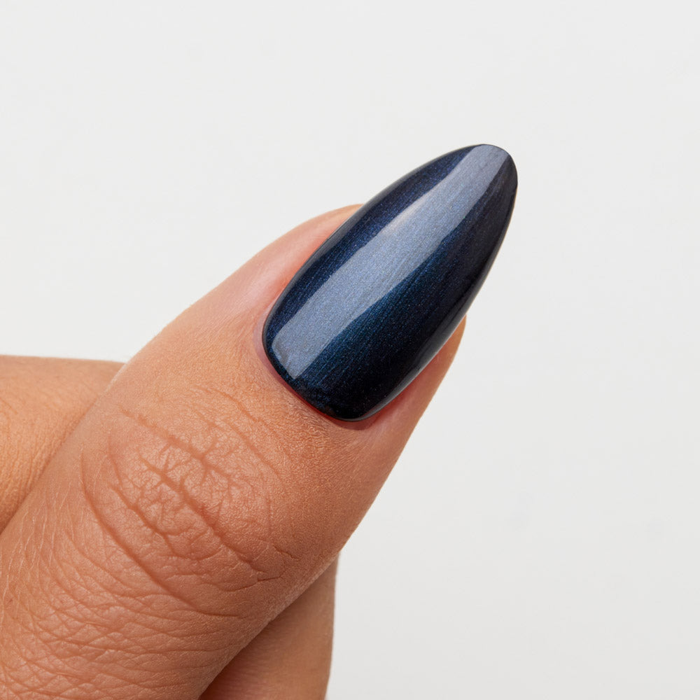 Gelous Midnight Blues gel nail polish swatch - photographed in Australia