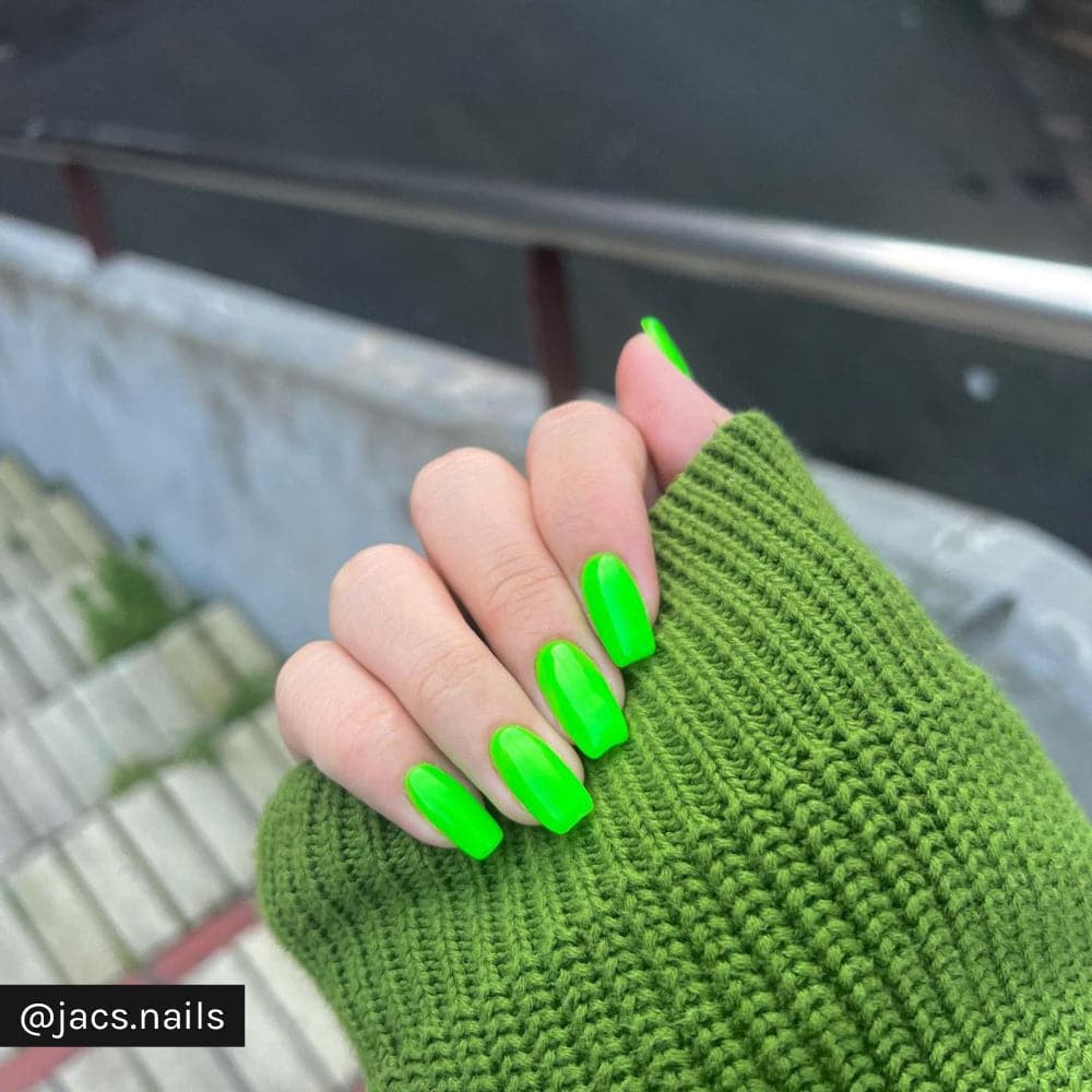 Gelous Neon Green gel nail polish - Instagram Photo