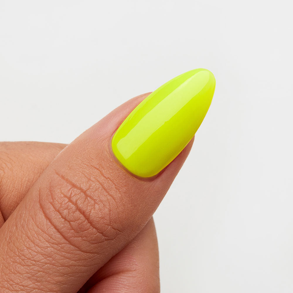Gelous Neon Yellow gel nail polish swatch - photographed in Australia
