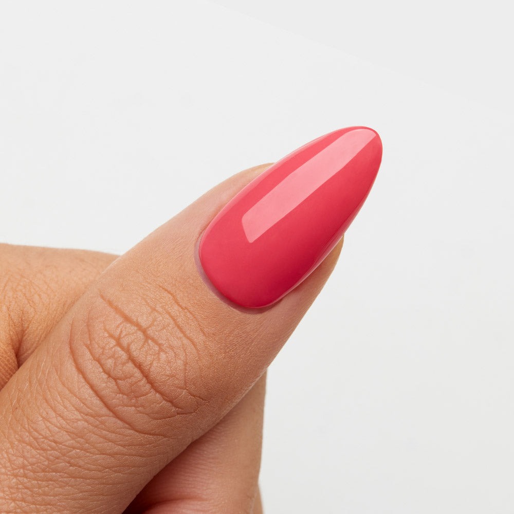 Gelous One in a Melon gel nail polish swatch - photographed in Australia