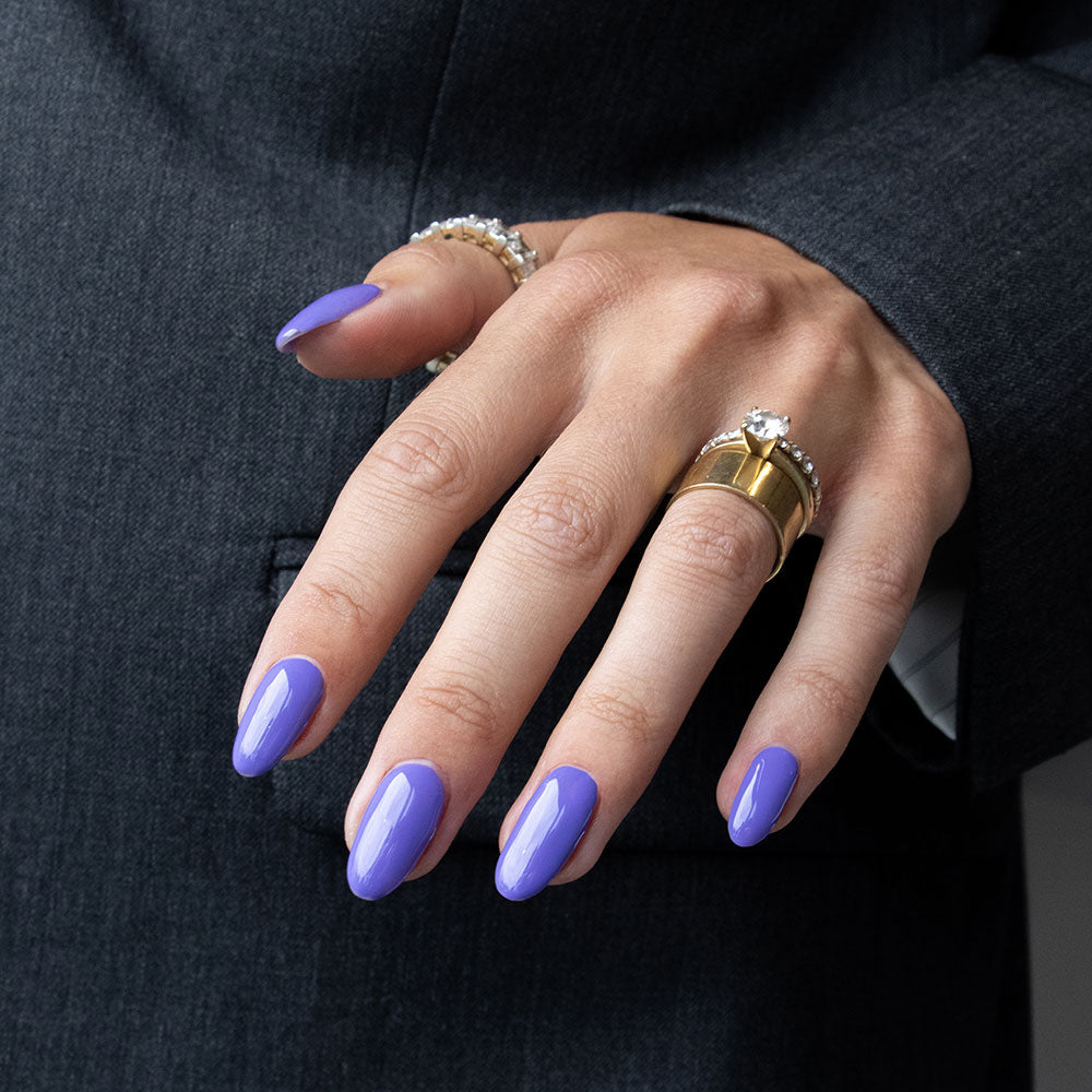 Gelous Purple Reign gel nail polish - photographed in Australia on model